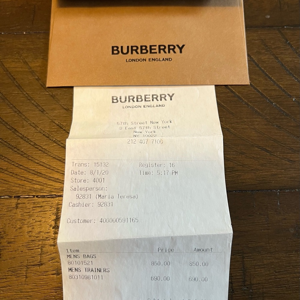 Vintage Burberry Ramsey Grey/Archive Beige Checkerboard Size 44 EU 8031098 NIB - Picture 15 of 16